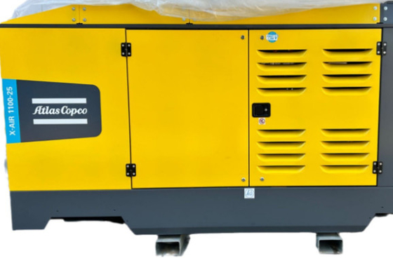 X AIR 1100-25 máy nén di động với tự động tắt và áp suất làm việc 18/25 bar