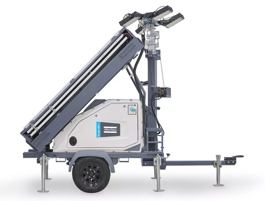 HiLight MS5 Tháp đèn điện với kích thước vận chuyển 2,29 X 1,12 X 2,68 M và 4 X 150 Watt