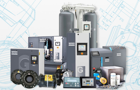 37kw Atlas GA 37 VSD +, dầu tiêm Rotary Atlas vít máy nén không khí