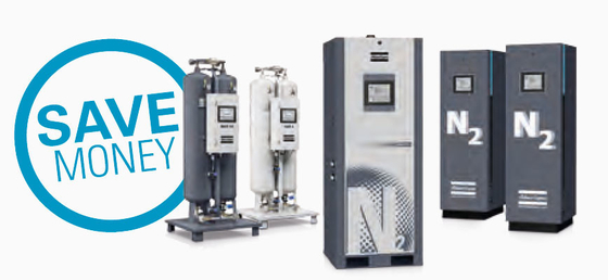 Chứng chỉ ISO NGP 12 Generator Atlas 99,999% 99,99% 99,95% độ tinh khiết
