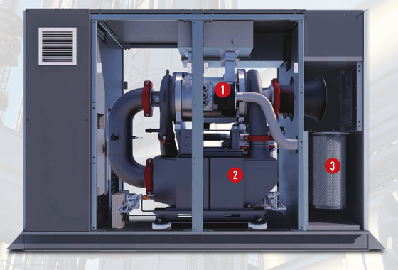 Máy nén không khí xoắn Atlas xoắn với công nghệ vòng bi từ tính