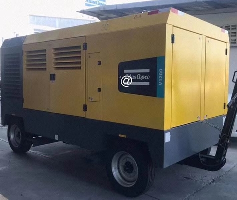 Máy nén di động màu vàng V1200 Hiển thị kỹ thuật số Tự động tắt cho các ứng dụng hạng nặng