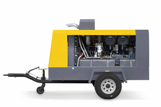 Máy nén di động X-AIR+ 777-22 với áp suất 13-22 bar và màu vàng