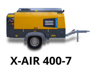 12 M3/min FAD máy nén di động X-AIR 400-7 với nguồn điện và hiệu suất 7 bar
