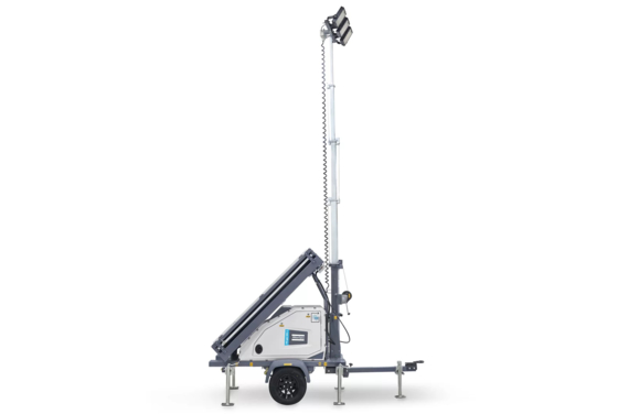 Mức kháng gió 110 Km/h Tháp đèn điện HiLight MS4 với 3 X 150 ánh sáng và 3846 M2 phủ sóng