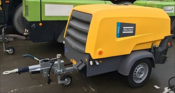 Máy nén di động màu vàng XAS 78KD Mức độ nén Đèn và thiết kế di động