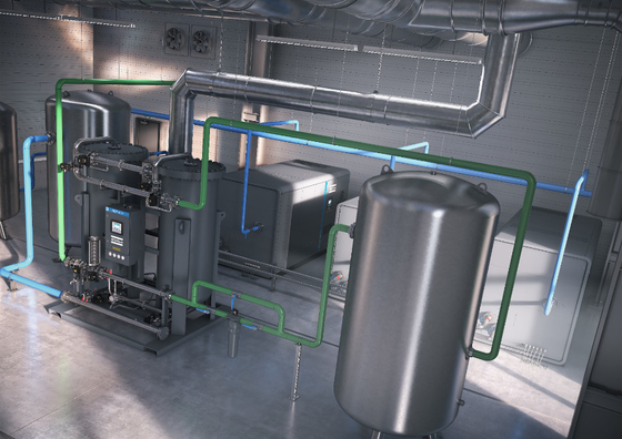 NGP50 PSA Nitrogen Generator Atlas Vật liệu hợp kim nhôm
